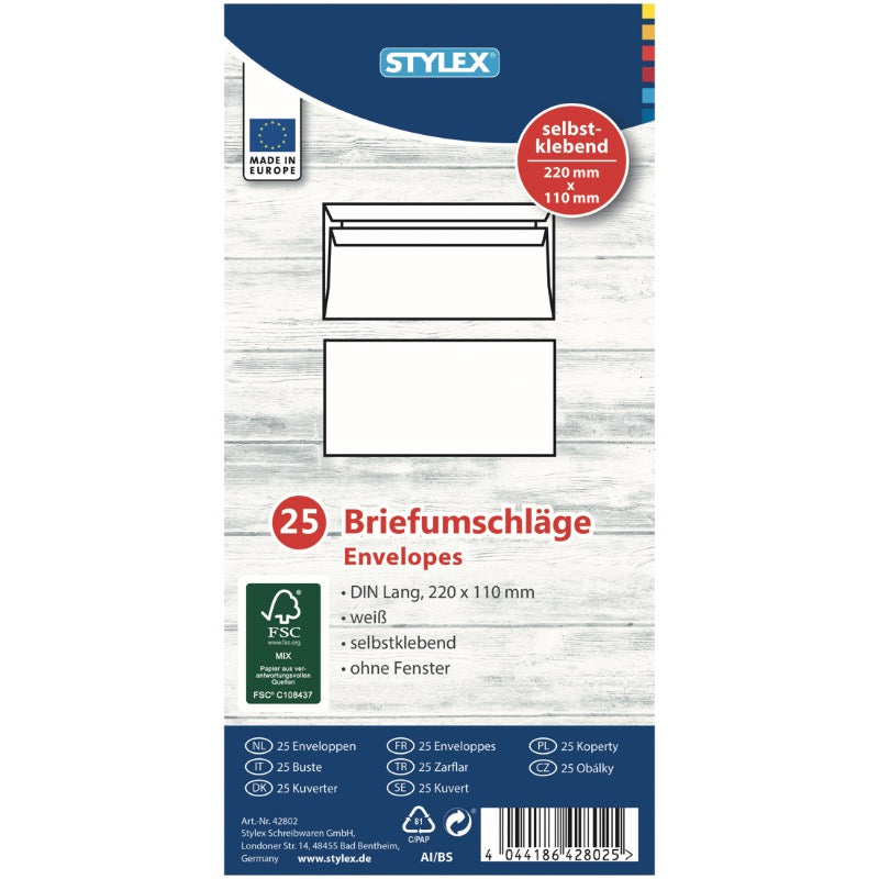 STYLEX Brævbjálvar M65 - 25 stk (10)