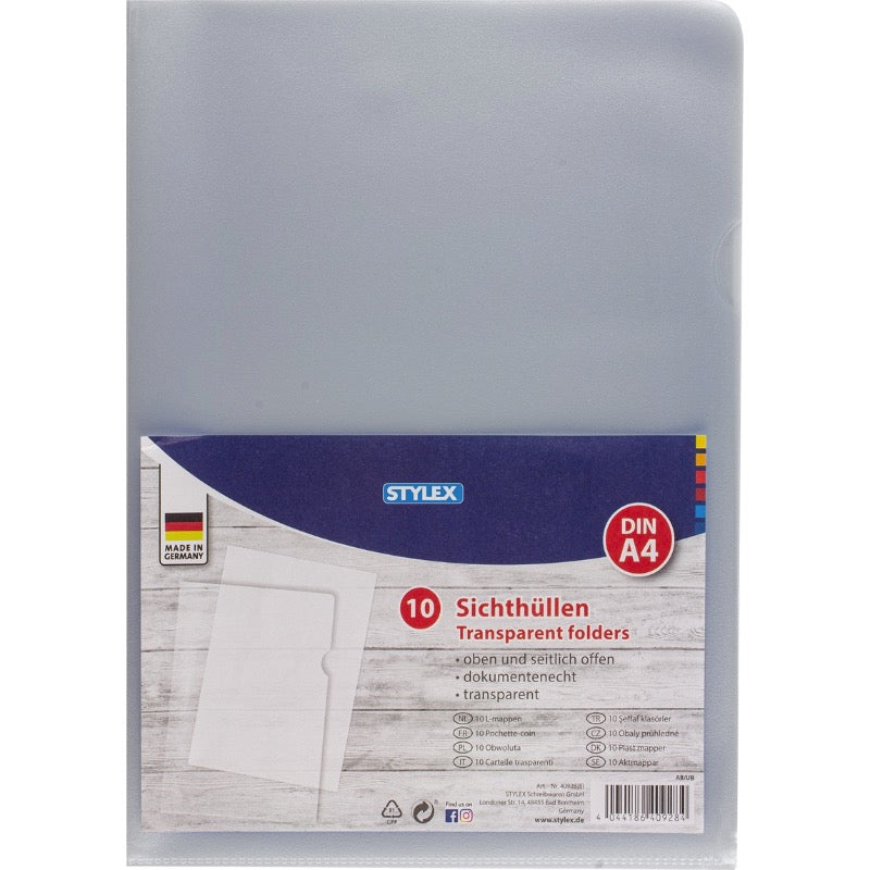 STYLEX Plastlummar A4, L-shape - 10 stk (10)