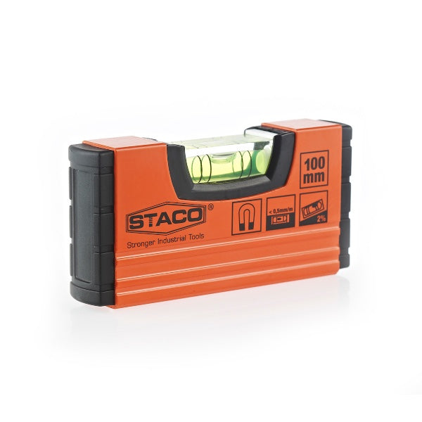 STACO MINI vaterpas med magnet, alu-box profil, 10 cm (10)