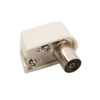 ELWORKS Antennevinkelstik standard coax hun hvid (6)*