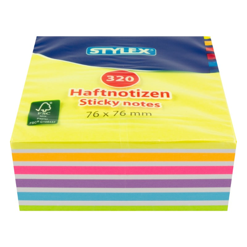 STYLEX Stick'n notes, 76x76mm - 320 ørk (12)