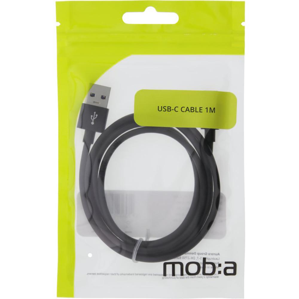 MOB:A Cable USBA USBC 2.4A, 1m, Black