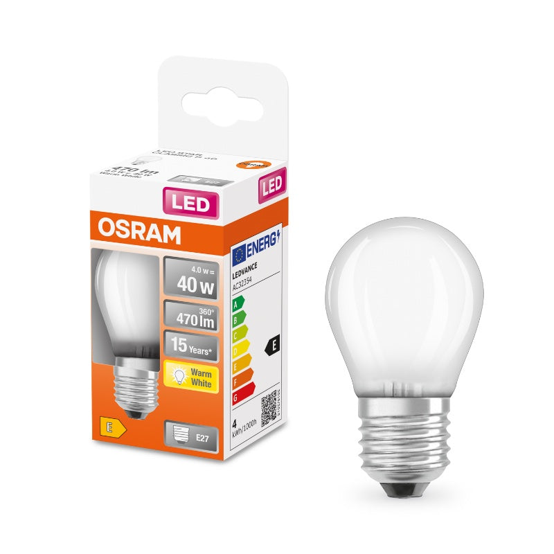 OSRAM krónupera E27 - 4w=40w (6)
