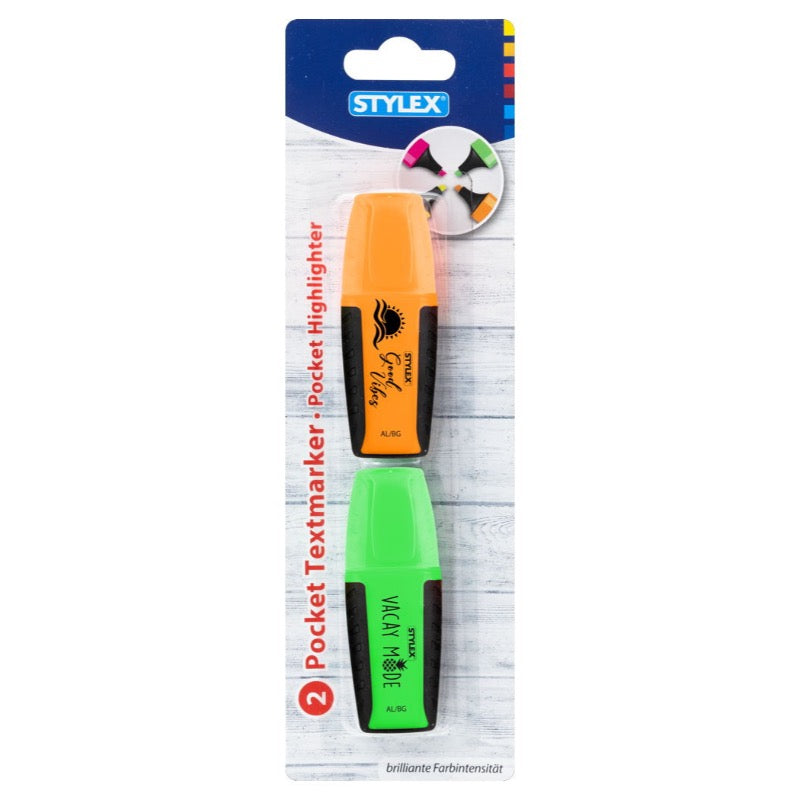 STYLEX Tekstmarker mini - 2 stk (10)*
