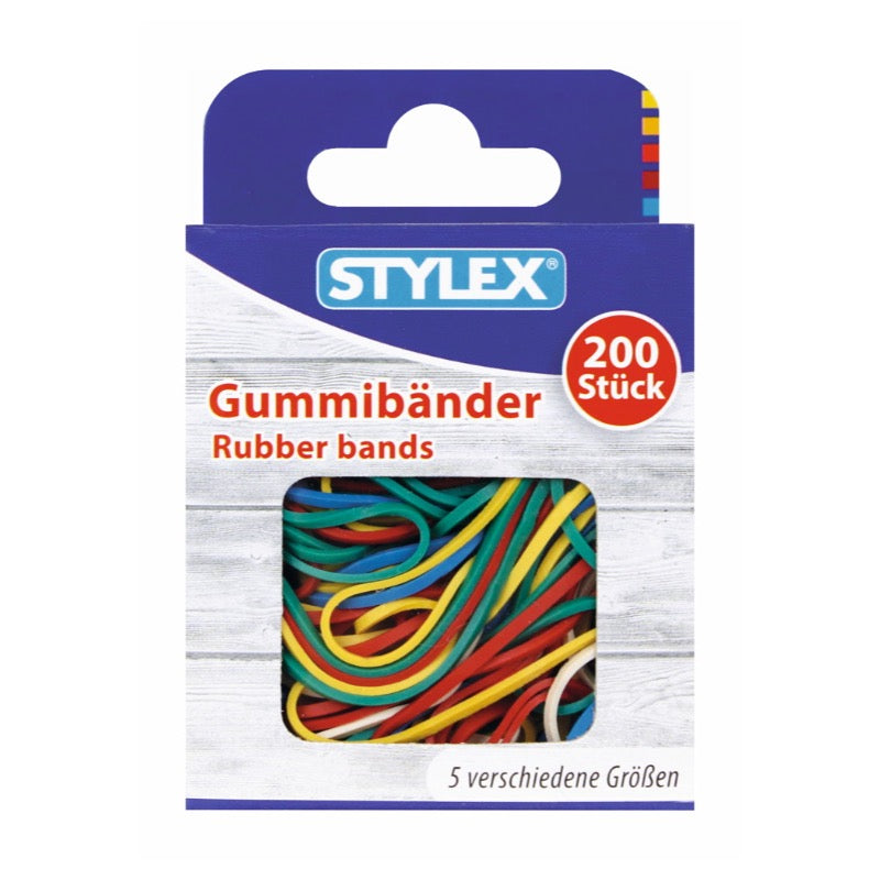 STYLEX Gummibond assorterað, eskja - 200 stk (6)*