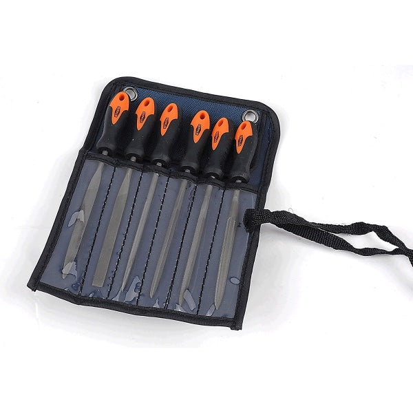 STACO nøglefilesæt, 6 dele, to-komponent greb, SB