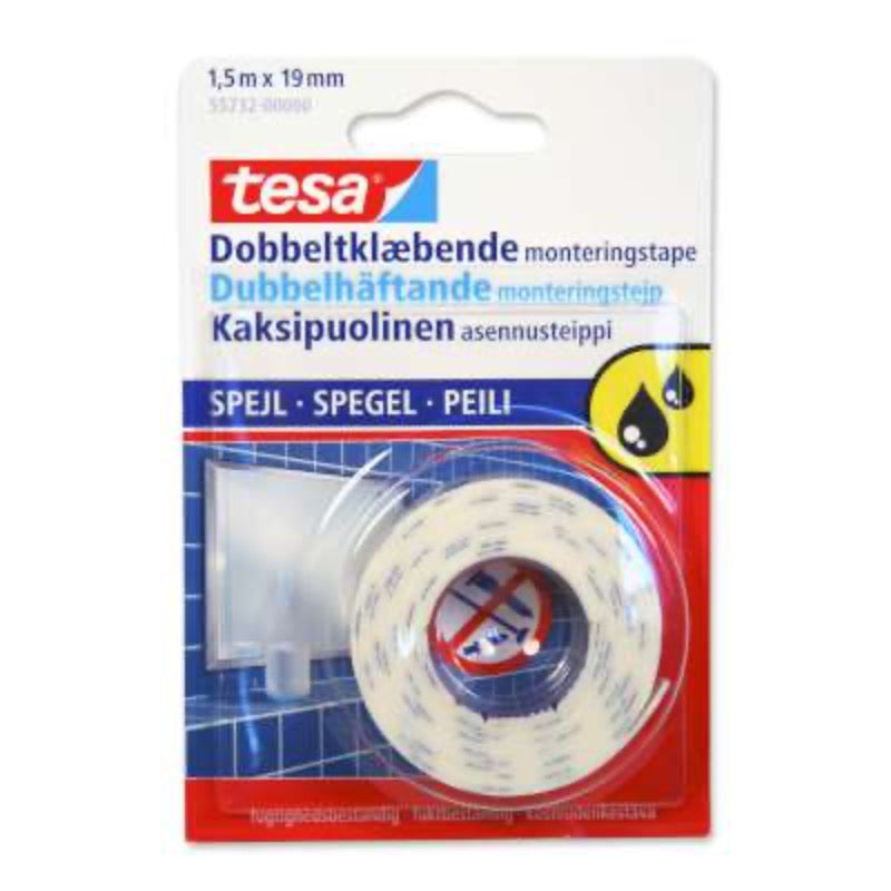 TESA Dob.klæb. monteringstape Spejl - 1,5x19 (12)