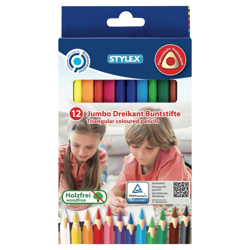 STYLEX Litblýantar Jumbo, trýkantaðir - 12 stk (6)