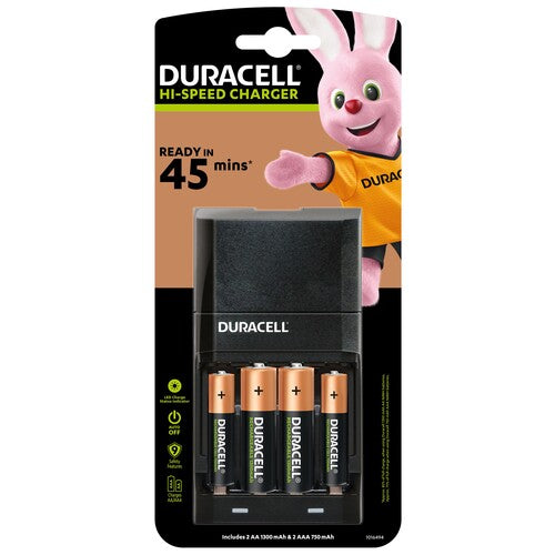 DURACELL 45 min løðari - inkl. 2 x AA + 2 xAAA (4)