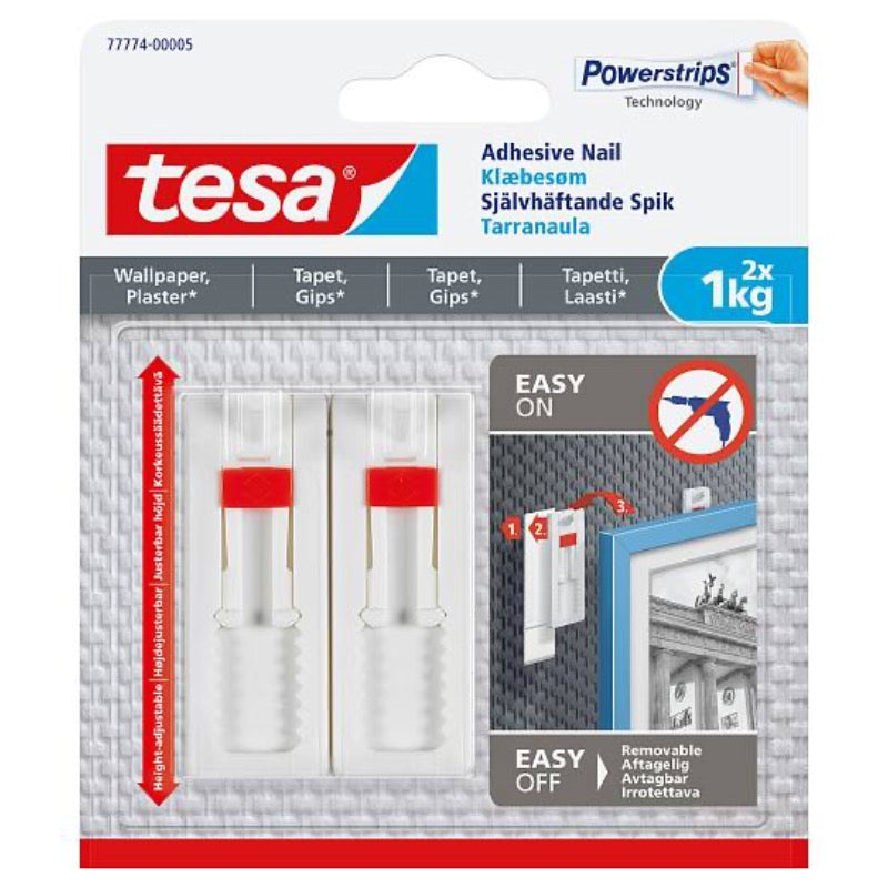 TESA Klæbesøm justerbare, til tapet og gips - 2 x 1 kg (8)