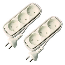 ELWORKS ECON Stikdåse 3R 1,5m hvid - 2 stk (10)*