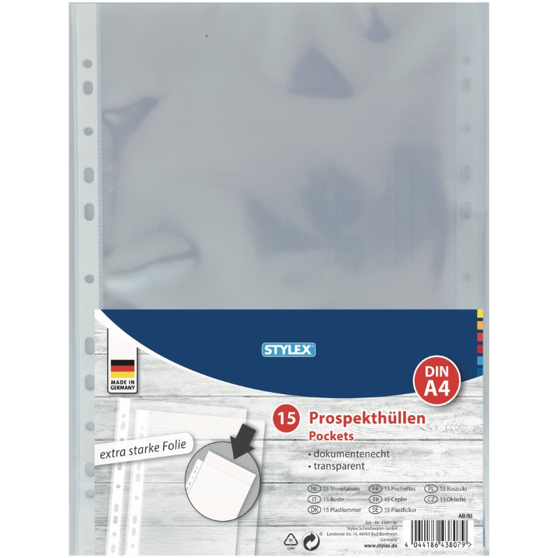 STYLEX Plastlummar A4, 70 my - 15 stk (10)