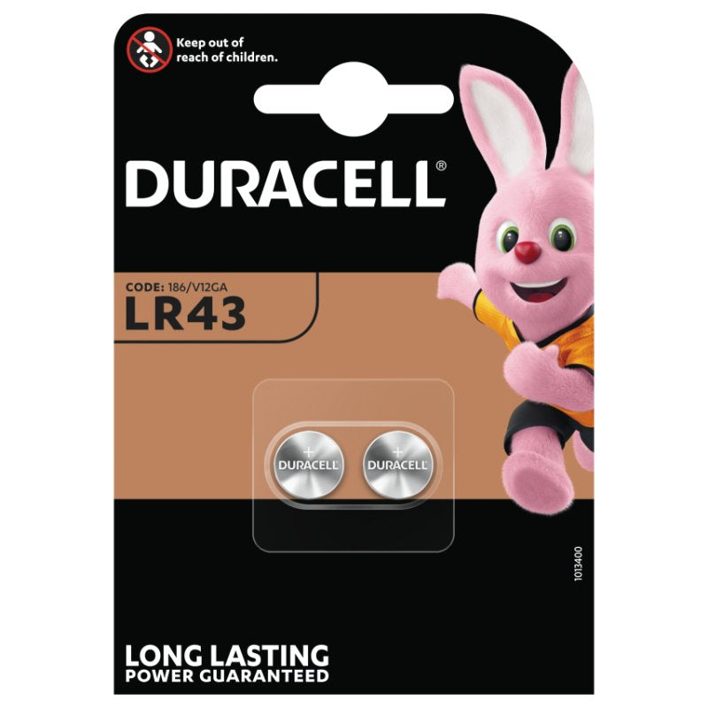 DURACELL Alkaline LR43, 186/KA43 - 2 stk (10)