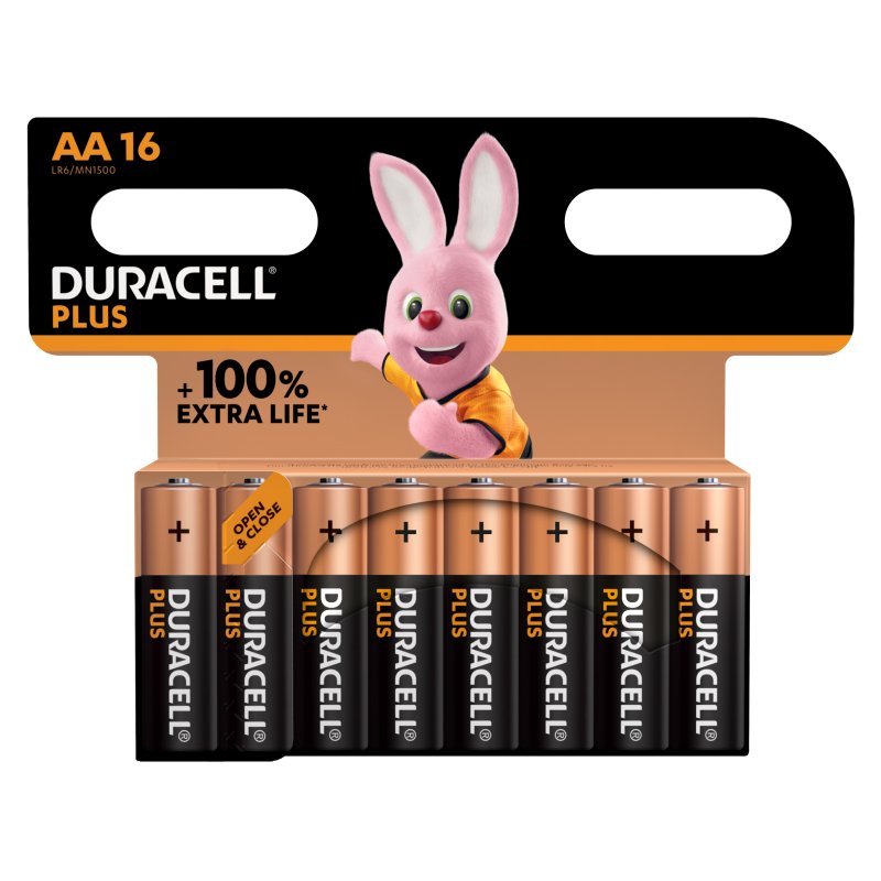DURACELL Plus Power AA, Special Offer - 16 stk (10)
