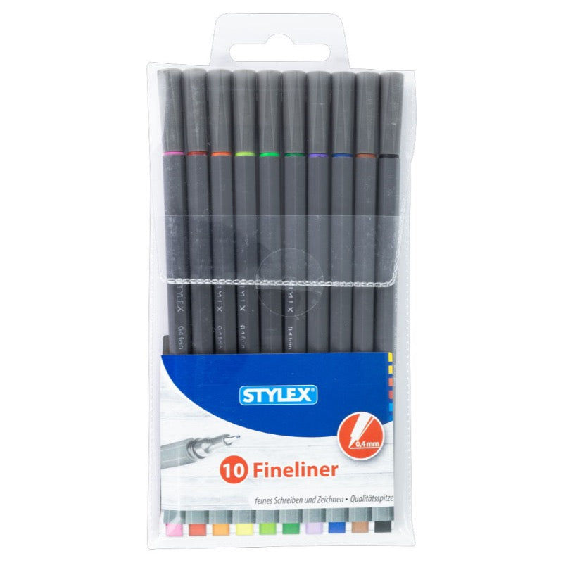 STYLEX Tussjar fineliners 0,4 mm - 10 stk (10)