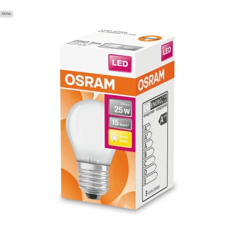 OSRAM krónupera E27 - 2,5w=25w (6)