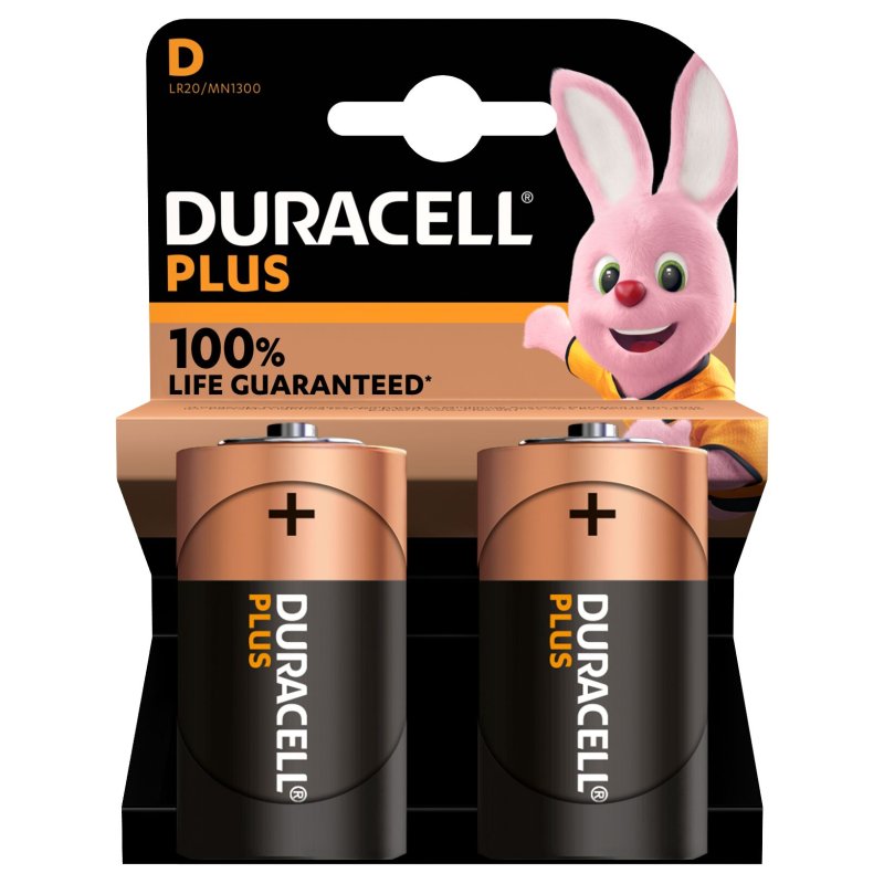 DURACELL Plus D - 2 stk (10)