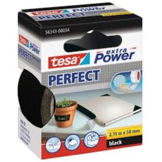 TESA Lær.tape Ex. Power Perfect, sort - 2,75m x 38mm (6)