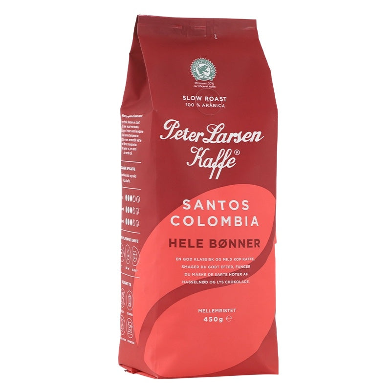 PETER LARSEN kaffibønir, Santos Colombia, reytt - 450 g (8)