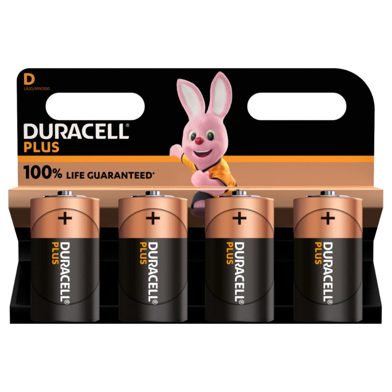 DURACELL Plus D - 4 stk