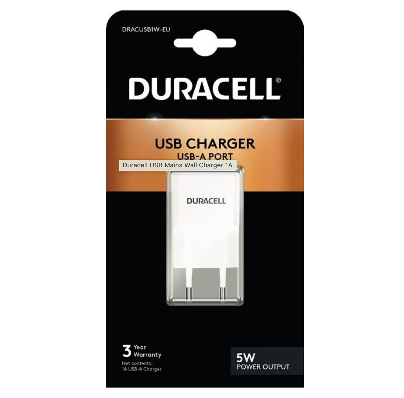 DURACELL USB veggløðari - 1A