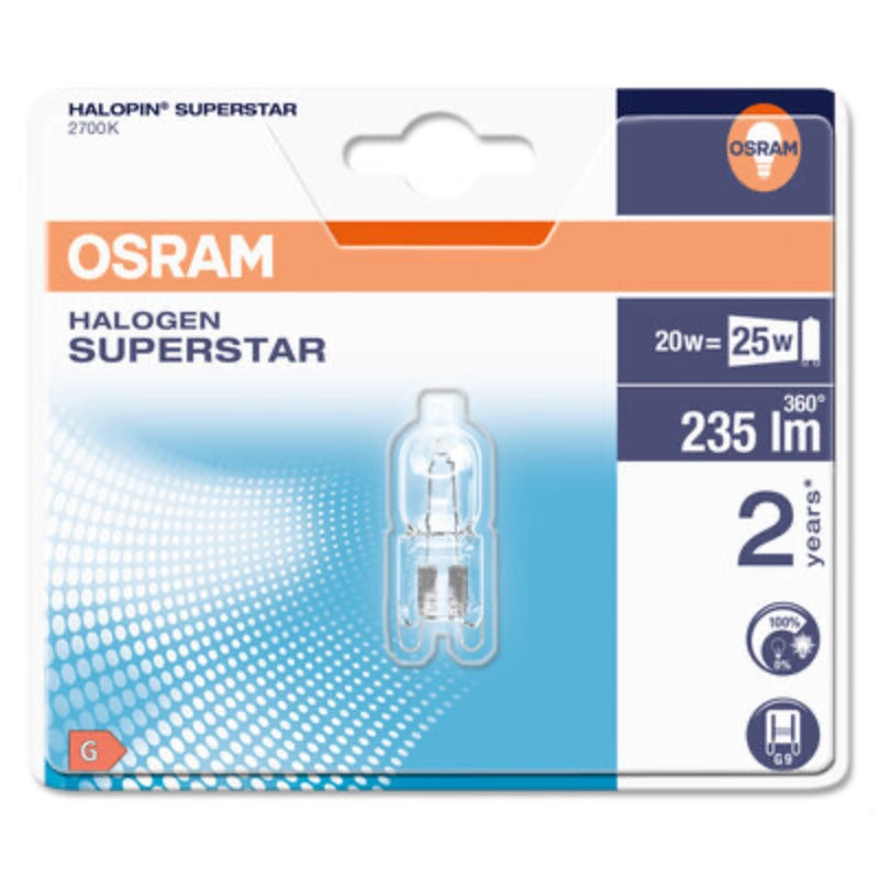 OSRAM spesialpera G9, halogen - 25w (10)