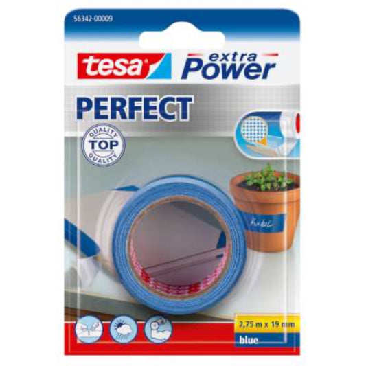 TESA Lær.tape Ex. Power Perfect, blå - 2,75m x 19mm (12)