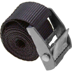 STACO Lastestrop, 25mm x 1 meter, Light Duty, Sort (8)