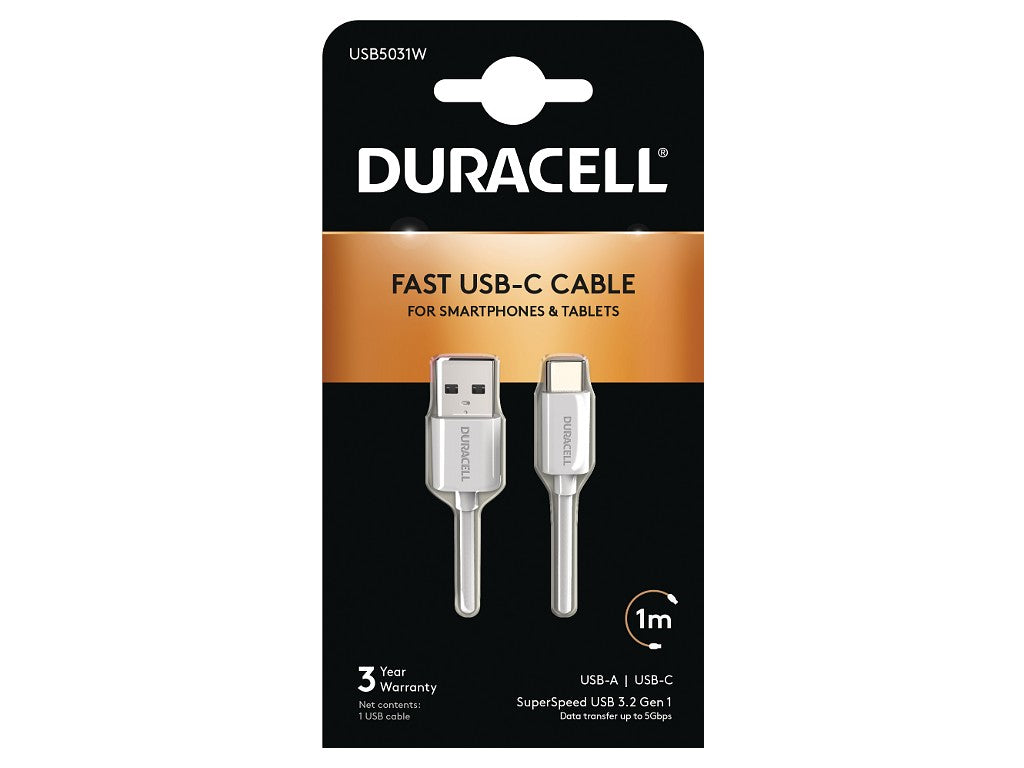 DURACELL USB kápul USB-C - 1m (20)