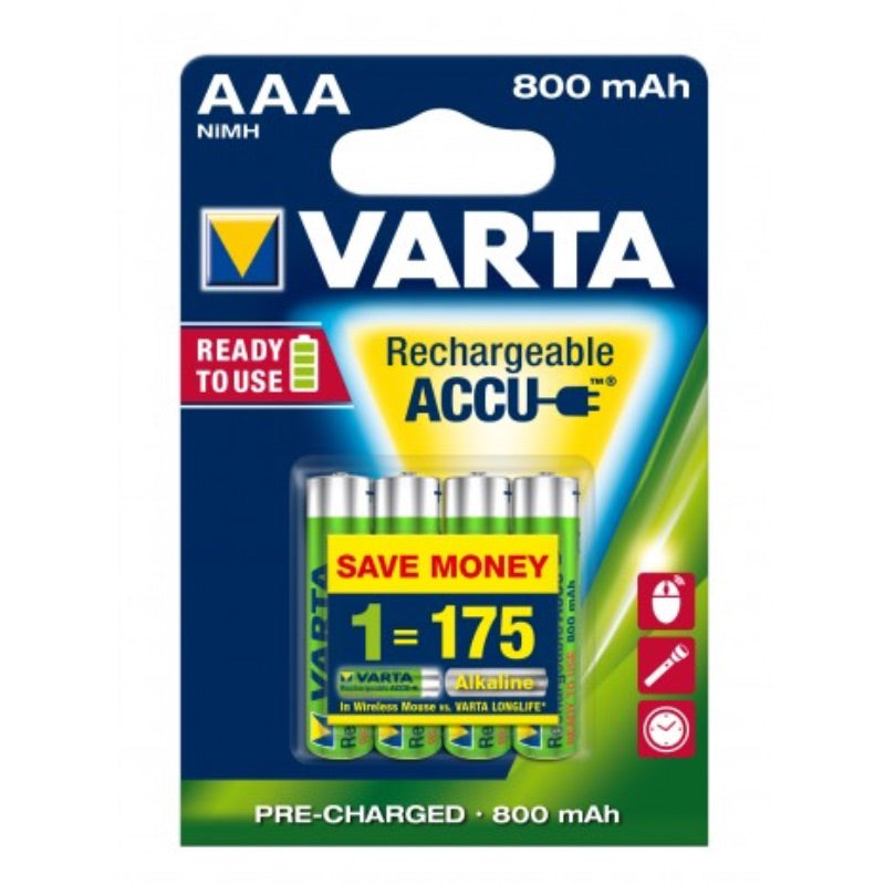 VARTA R2U at løða - 4 x AAA 800 mAh (10)