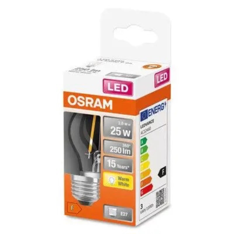 OSRAM krónupera E27, klár - 2,5w=25w (10)